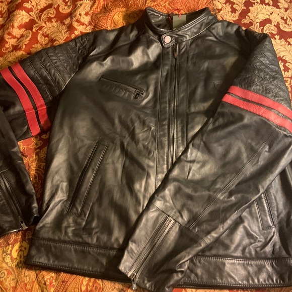 Black leather jacket